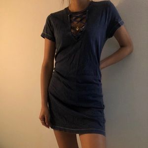 AEO Lace-up T-shirt Dress
